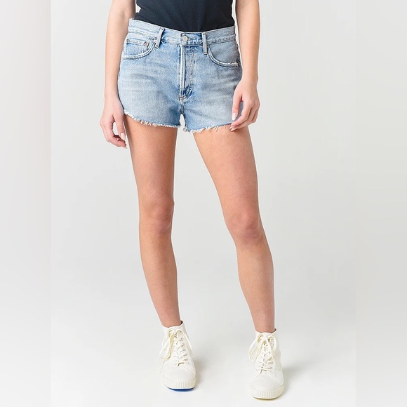 AGOLDE Parker Denim Jean Shorts in Riptide 100% Organic Cotton Sz 24 A026B-1141 - Picture 1 of 6